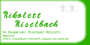 nikolett miselbach business card